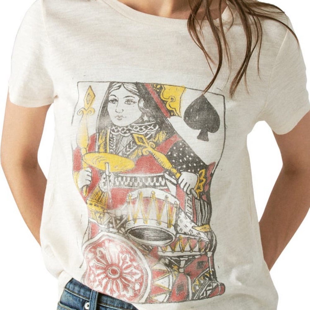 Lucky Brand Queen of Spades Cotton Graphic Tee